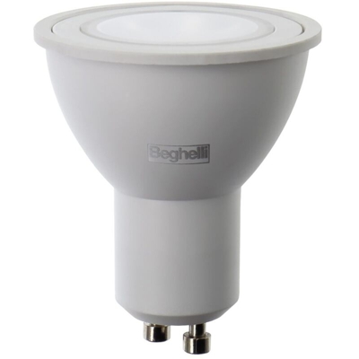 Lampadina beghelli gu10 led classe a+ 7 watt 600 lumen 3000 k beg 56857