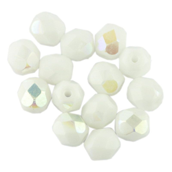 6 mm tondo sfaccettato perle di vetro bianco 1005 - GUTERMANN precio