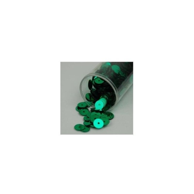 6 mm piatto rotondo paillettes 8260 verde confezione da 1 - GUTERMANN