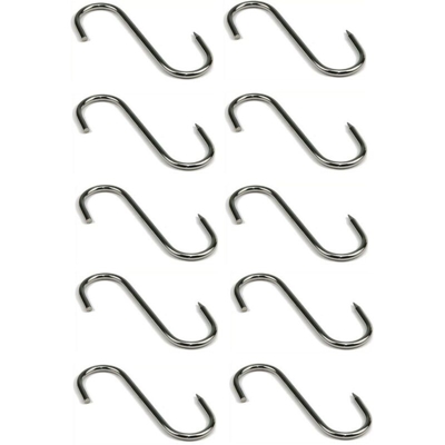 GANCIO ø mm.5x120 10 PZ INOX ALIMENTI MACELLAIO PROSCIUTTI INSACCATI FERR 86226 - EUROSTORE07