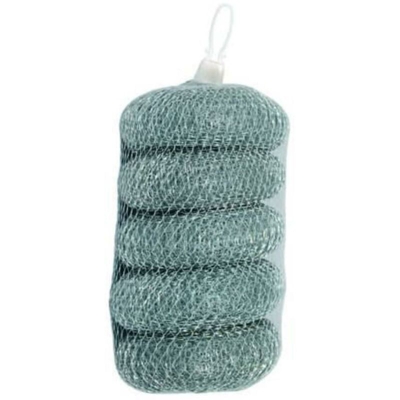 Pagliette Spugna Acciaio Zincato 5 Pz Da 40 Gr Pentole Stoviglie Ferr 192231 - EUROSTORE07