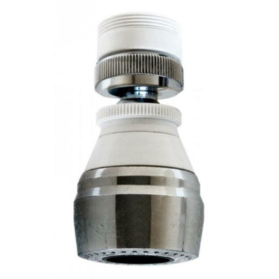 Doccetta Cucina Areatore Universale Snodato Bianco Inox Cm 6 Fer 113397 - EUROSTORE07