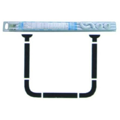 TELAIO REGGITENDA AD U PER DOCCIA cm.90x90x90 ALLUMINIO BIANCO FERR 114622 - EUROSTORE07