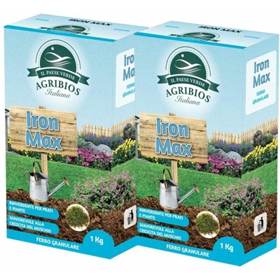 Mike 2X Concime Ferro Granulare: Rinverdente per Prato, Piante da Frutto, Ornamentali e Ortaggi|1Kg| Ferro+Magnesio+Zolfo| Cura per Clorosi Ferrica