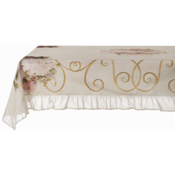 Tovaglia con Gala stile Shabby Chic Elegante Copritavolo 150x280 Blanc Mariclò características