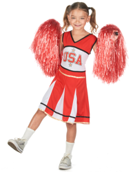 Costume da ragazza pompom usa per bambina características