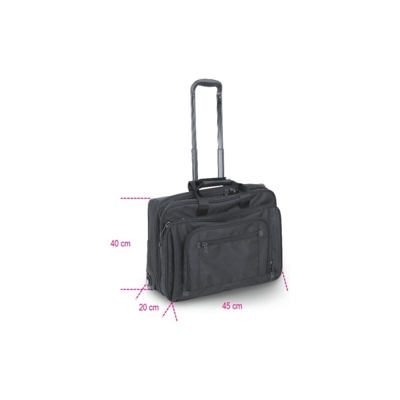 Trolley borsone in tessuto tecnico per computer portatile pc nero BETA 9545