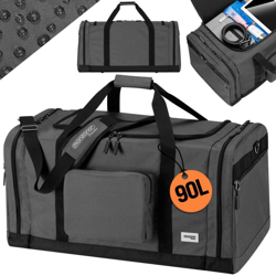 Deuba - Borsa sportiva Monzana borsa sportiva 90L borsone da viaggio allenamento borsa fitness borsa sportiva Nero en oferta