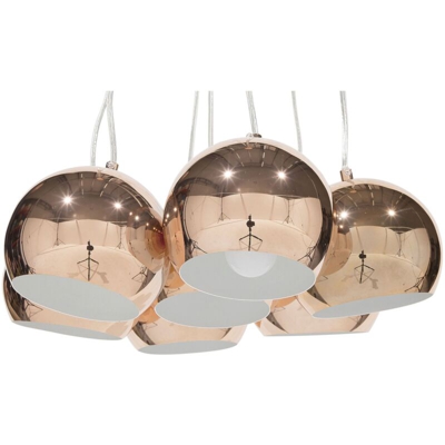 Lampadario a 7 punti luce in metallo color rame OLZA - BELIANI