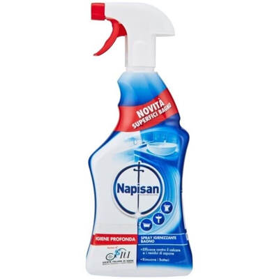 2 x Igiene Spray Bagno Flacone 750 ml Ossigeno Attivo Rimuovi Calcare - Napisan