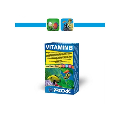VITAMIN B MANGIME COMPLEMENTARE LIQUIDO PER PESCI ACQUARIO DOLCE E MARINO - Prodac