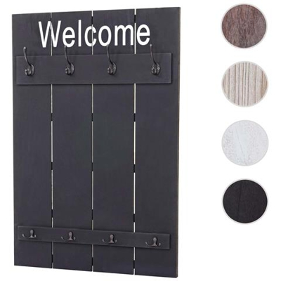 Serie Vintage Appendiabiti Guardaroba Hwc-c89 Welcome 91x60cm ~ Grigio