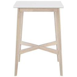 Tavolo Da Bar Quadrato Bianco E Legno Chiaro Leena características