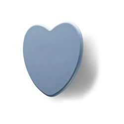 Maniglia a forma di cuore azzurra in groffato fine 84x97x26mm - 312 Cuore - POLIDEAS características