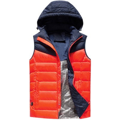 Asupermall - Gilet riscaldante USB riscaldamento elettrico arancione XL
