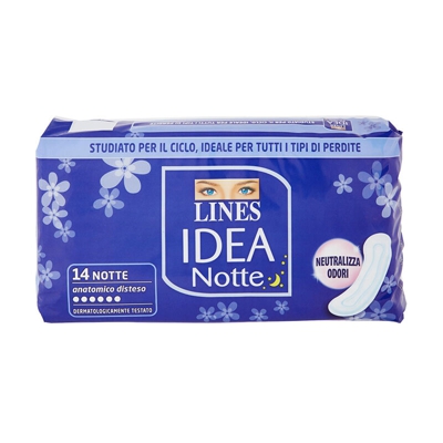 Assorbenti Idea Notte 14 Pz Lines - ORIZZONTESHOP