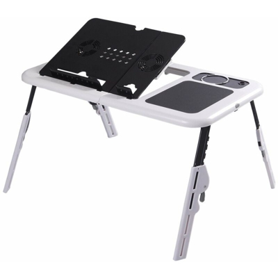 Tavolino Pc Supporto Pieghevole Notebook Computer Tablet Tavolo Con Ventole - TEMPO DI SALDI