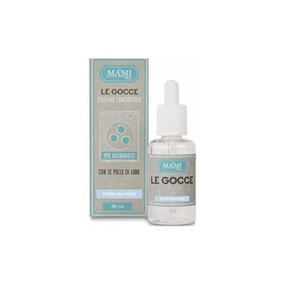 GOCCE PROFUMO CONCENTRATO 30 ML PER SFERE DI LANA FIORI BIANCHI - Mami Milano