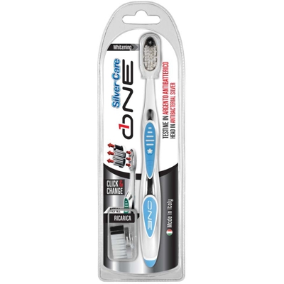 Spazzolino Whitening C/Ricambio Silver Care One - SPAZZOLIFICIO PIAVE