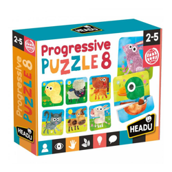 PROGRESSIVE PUZZLE 8 GIOCHI BAMBINI APPRENDIMENTO SVILUPPO CRESCITA - Headu características