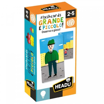 FLASHCARDS GRANDE E PICCOLO GIOCHI BAMBINI DIDATTICA APPRENDIMENTO CRESCITA - Headu