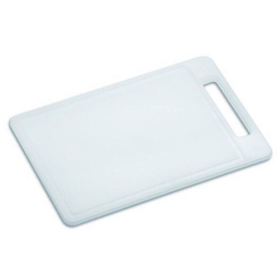 Tagliere da cucina bianco polietilene rettangolare cm 22 x 34,5 taglio ortaggi - VIGOR