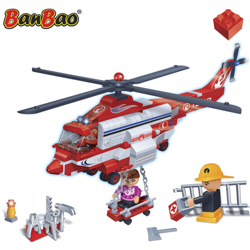 Elicottero di salvataggio dei vigili del fuoco Costruzioni combinabili con i mattoncini LEGO - Banbao precio