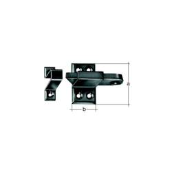Latch Con Separata Attaccante Acciaio Zincato Blu 30 X 50 Mm, 52X30Sb - ALBERTS en oferta