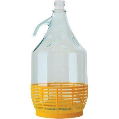 SET 4 PZ Bottiglione Dama Damigiana in vetro per acqua e vino 5LT TAPPO INCLUSO - BUYSTAR