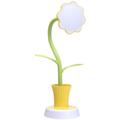 usb protezione degli occhi luce notturna LED touch lampada da tavolo girasole giallo 10 * 11 * 41 cm - ASUPERMALL