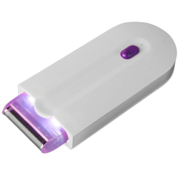 Depilatore Elettrico Con Luce Rasoio Peli Ascelle Viso Braccia Gambe Inguine - PLANET SHOP en oferta