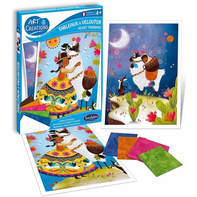 QUADRETTI CON VELLUTO LAMA FELICE BAMBINI GIOCO CREATIVO - Sentosphere