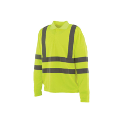 Polo alta visibilità - Maniche lunghe - Giallo neon - S en oferta
