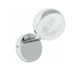 Faretto Rotondo Tondo Cristallo Cromo G9 LED Applique 3W Moderno Salto 3 EGLO en oferta