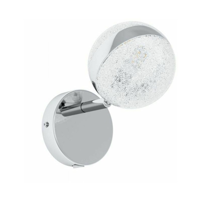 Faretto Rotondo Tondo Cristallo Cromo G9 LED Applique 3W Moderno Salto 3 EGLO