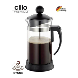 CAFFETTIERA TEIERA INFUSIERA A PISTONE STANTUFFO IN VETRO BOROSILICATO 800ml 6TZ - CILIO en oferta