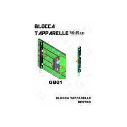 Bloccatapparella Giblock Acciaio Nero Con Viti 190X20X20H Dx - Disec en oferta