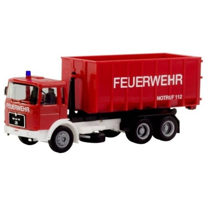 310963 H0 MAN F8 autocarro per container ribaltabili vigili del fuoco - Herpa
