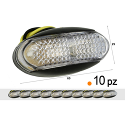 10 Pezzi Fanali Laterali Led 24V 12V Arancione Per Luce Ingombro Cortesia Targa Cupola Cappa Camion Rimorchio Caravan Furgone - CARALL características