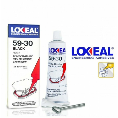 59-30 PASTA NERA ROSSA ALTE TEMPERATURE SIGILLANTE SILICONICO 75ml-Nero Nero - Loxeal