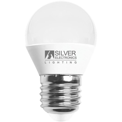 Lampadina a LED a sfera E27 6W 5000K - SILVER