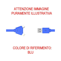 Xoopar W Cavo Smartphone 2 Mt 3In1 Carica Rapida Blu en oferta