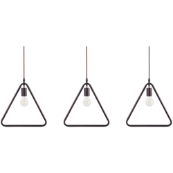 Set di 3 lampade a sospensione in metallo marrone JURUENA - BELIANI en oferta