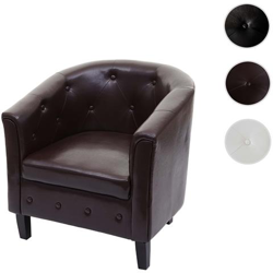 Poltrona Salotto Classica Newport T810 Design Vittoriano Ecopelle 66x71x75cm Marrone en oferta