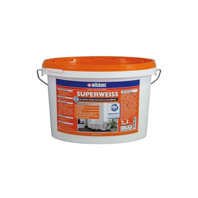 La Tinteggiatura Interna Di Dispersione Di 2,5 Litri, Super White - WILCKENS
