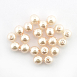 4 mm perle di vetro 5060 Peach Pearl Qty1 - GUTERMANN precio