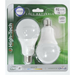 High-Tech Set 2 Lampadine Led Samsung Goccia E27 15W A65 Luce Naturale 4000 K 1350 Lumen características