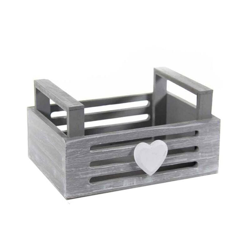 Cassetta in legno grigia decorazione tavolo decoupage cm 17 x 12 x 10 h - ARGONAUTA características