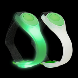 Relaxdays - Braccialetto a Led, Set da 2, Luce Continua o Lampeggiante, per la Corsa, la Camminata e le Escursioni, Verde características