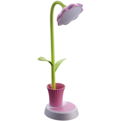 usb protezione degli occhi luce notturna LED touch lampada da tavolo girasole rosa 10 * 11 * 41 cm - ASUPERMALL en oferta